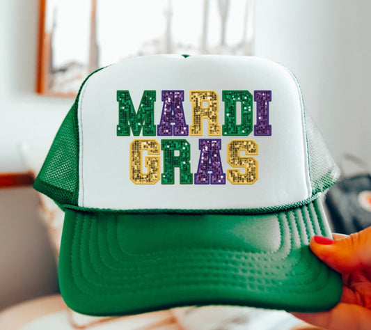 Mardi Gras Trucker Cap